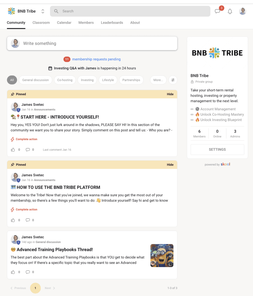 BNB Tribe community screenshot